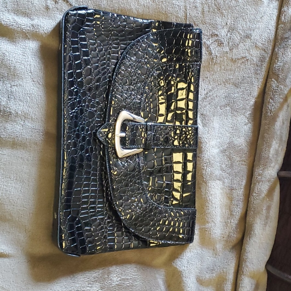 Leather large clutch
